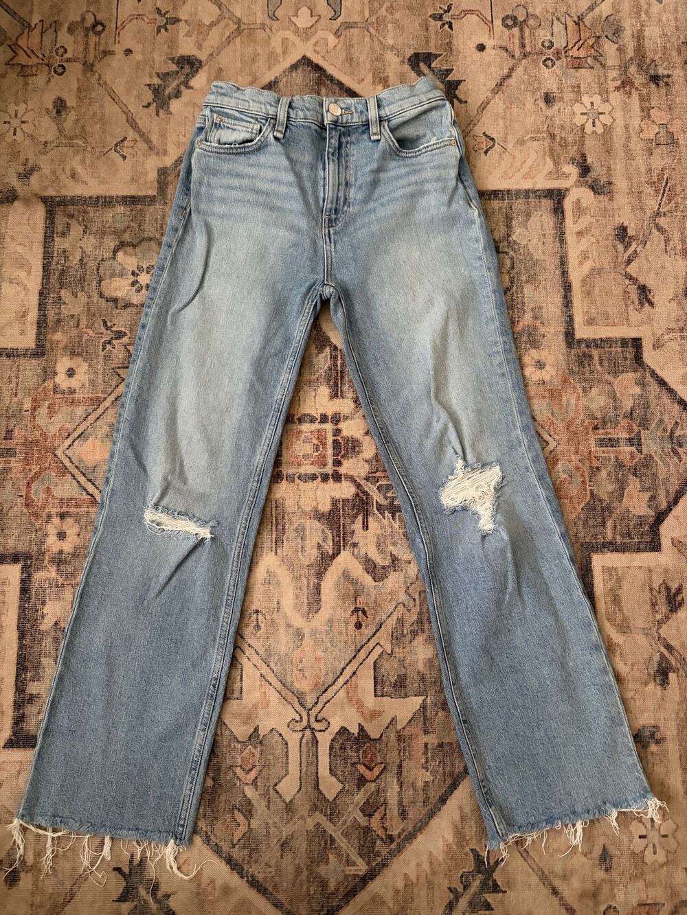 HUDSON Remi Jeans Womens 25 Dest Obsession High Rise Straight Ankle Distressed